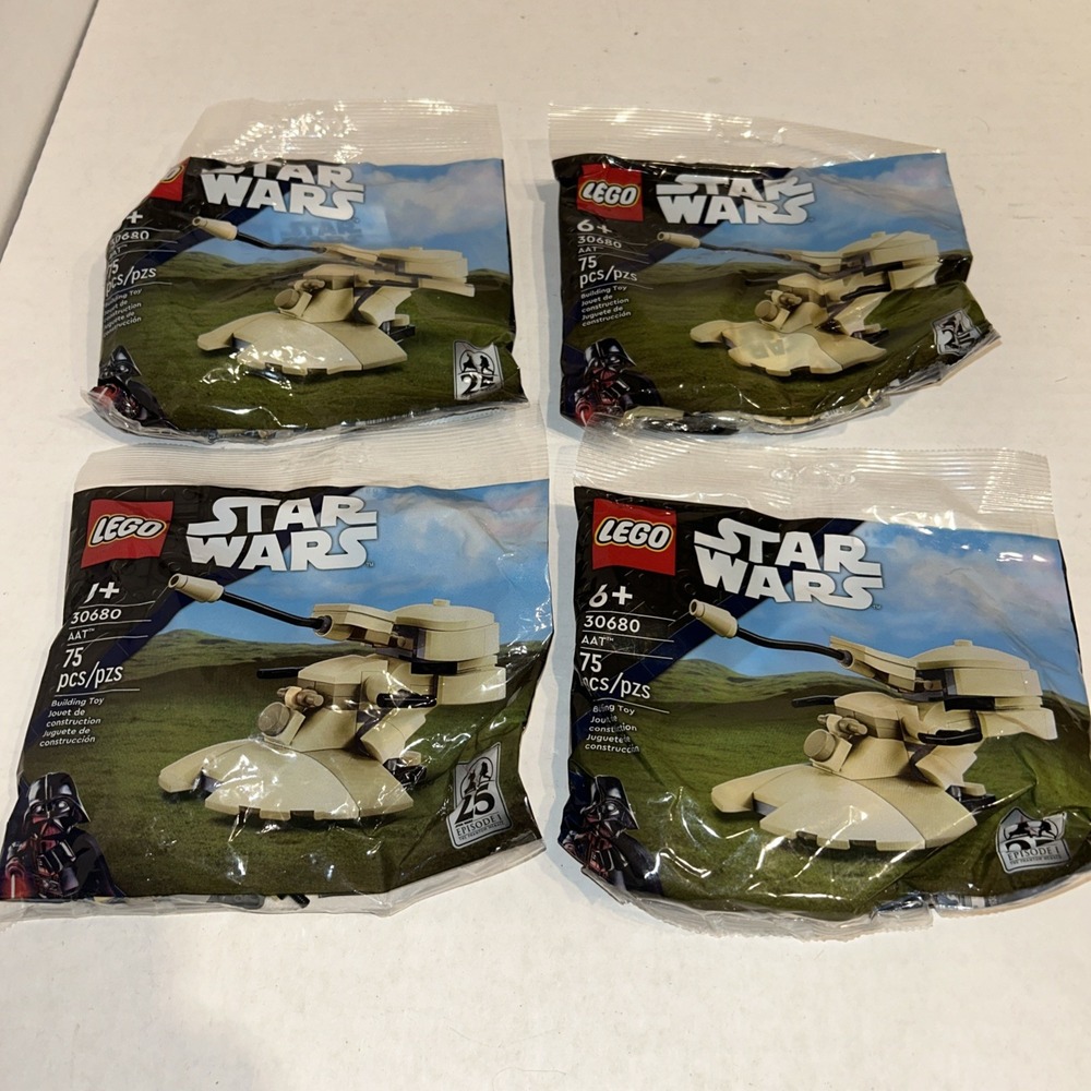 LEGO 2024 Star Wars: AAT‎ Tank (30680) New Lot Of 4 Phantom Menace 25th E3